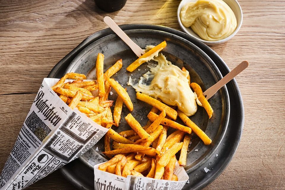 Pommes frites mit Mayonnaise