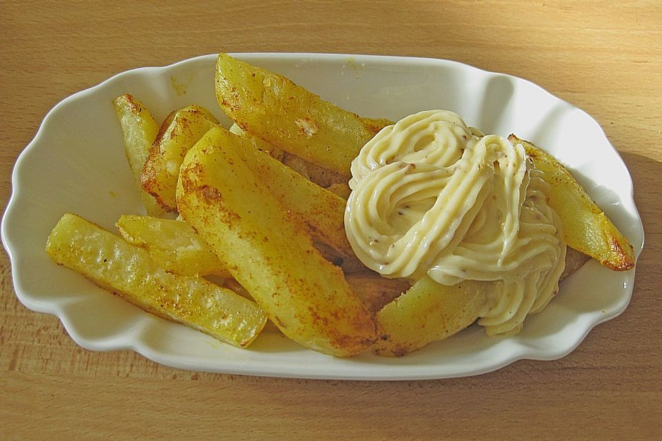 Pommes frites mit Mayonnaise