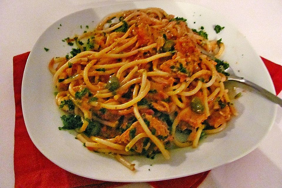 Spaghetti mit Thunfisch - Soße