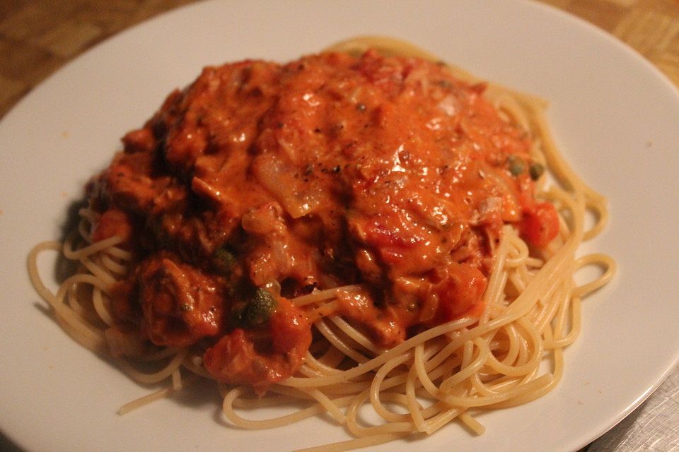 Spaghetti mit Thunfisch - Soße