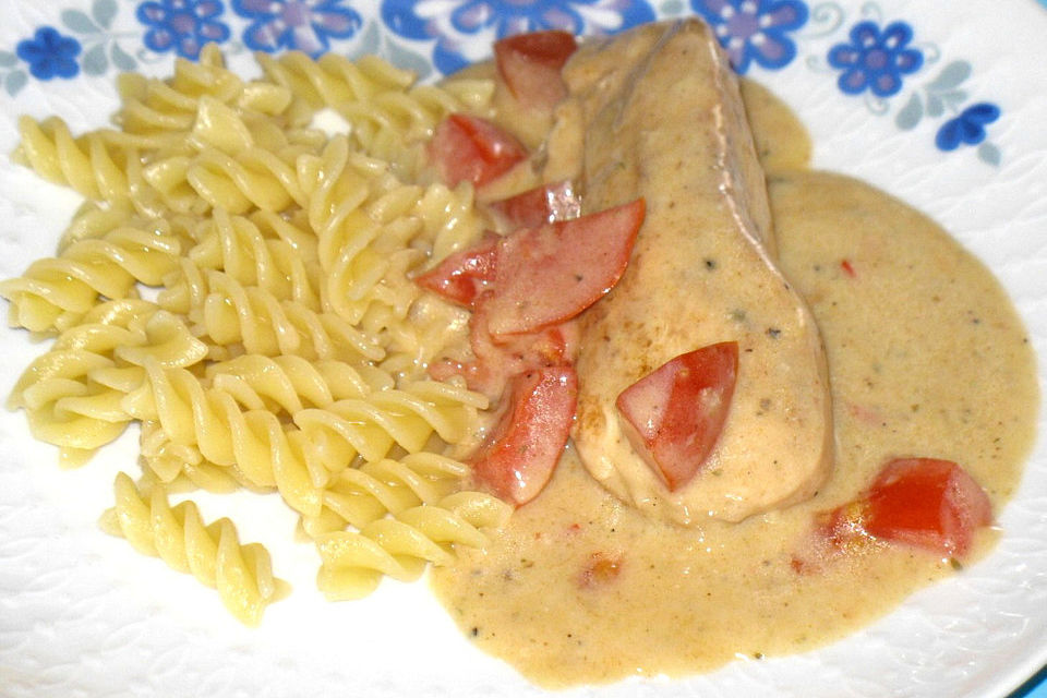 Hähnchenfilets in Käsesoße