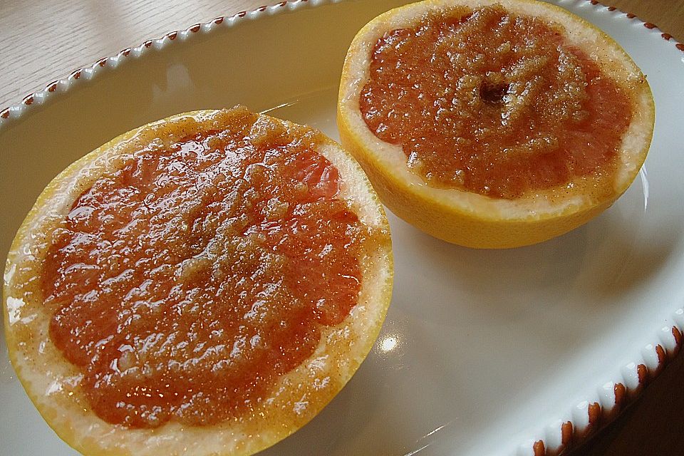 Grapefruit mit Zimt - Zuckerkruste