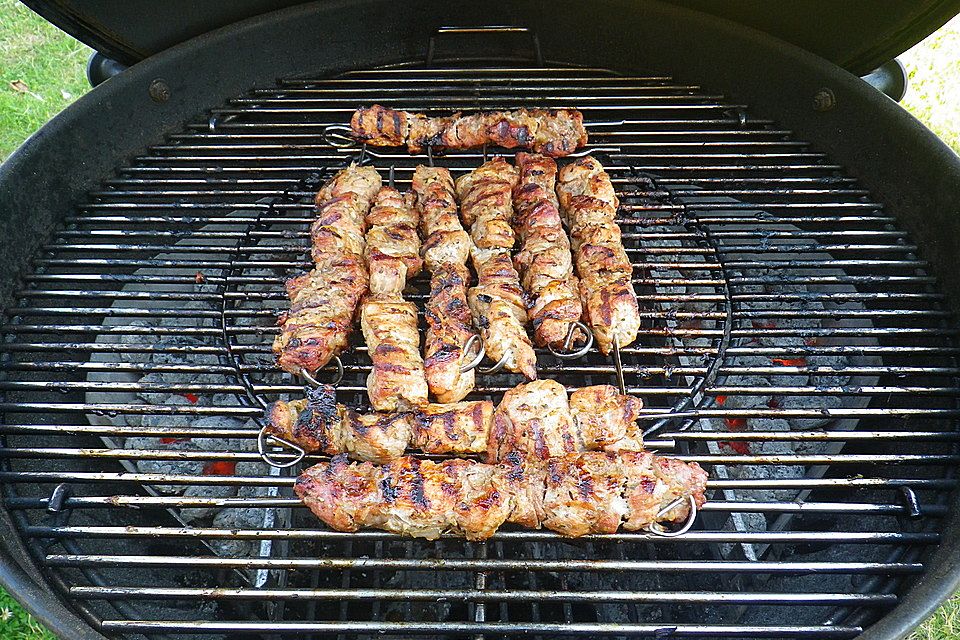 Grillspieße vom Schweinenacken