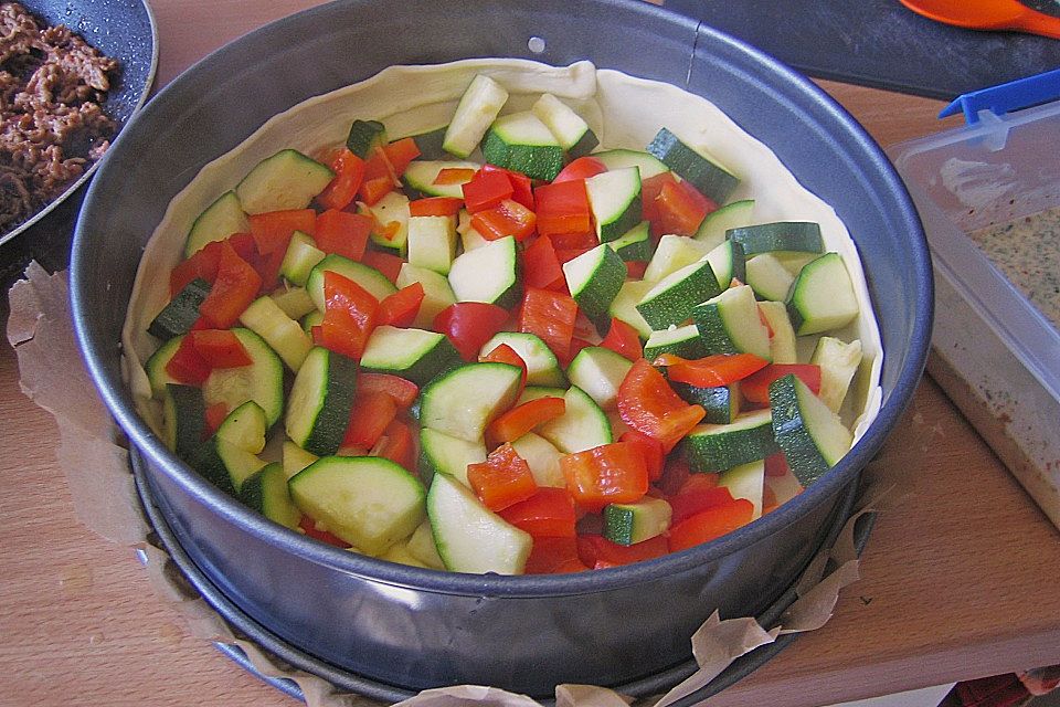 Gemüse - Hackfleisch - Torte