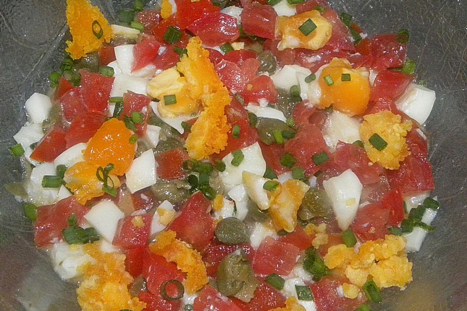 Tomaten - Eiersalat