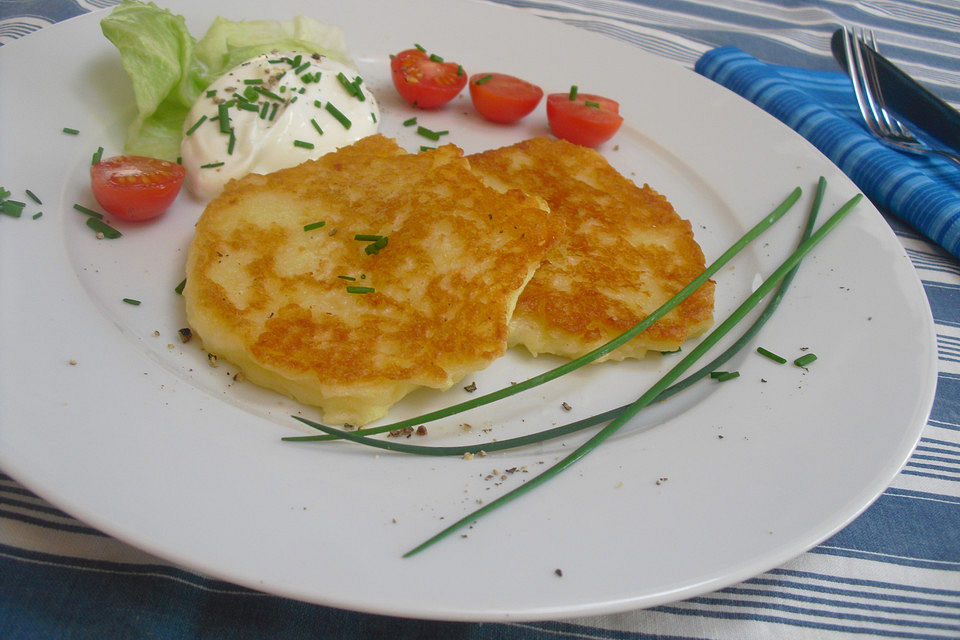 Kartoffelpuffer aus Kartoffelbrei