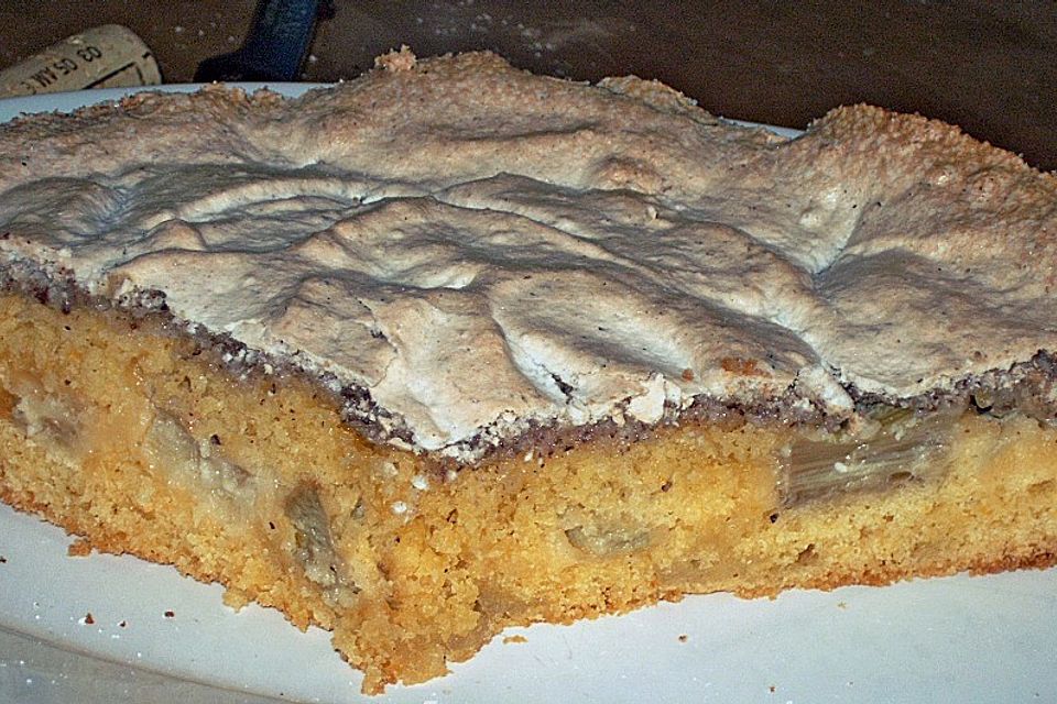 Rhabarber - Baiserkuchen