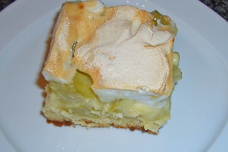 Rhabarber - Baiserkuchen