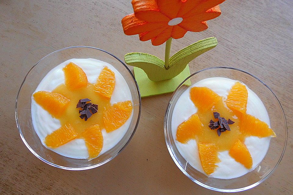 Orangencreme mit Joghurt