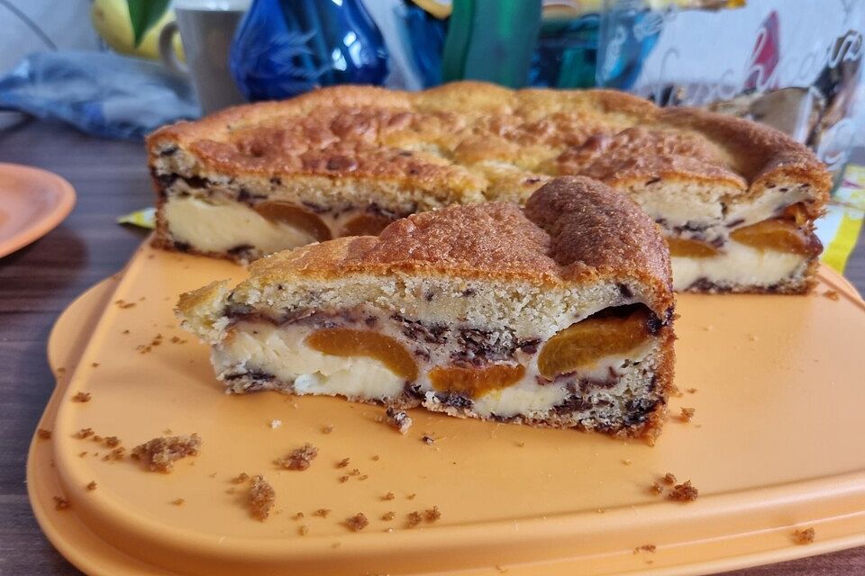 Ameisen-Marillenkuchen mit Puddingfüllung