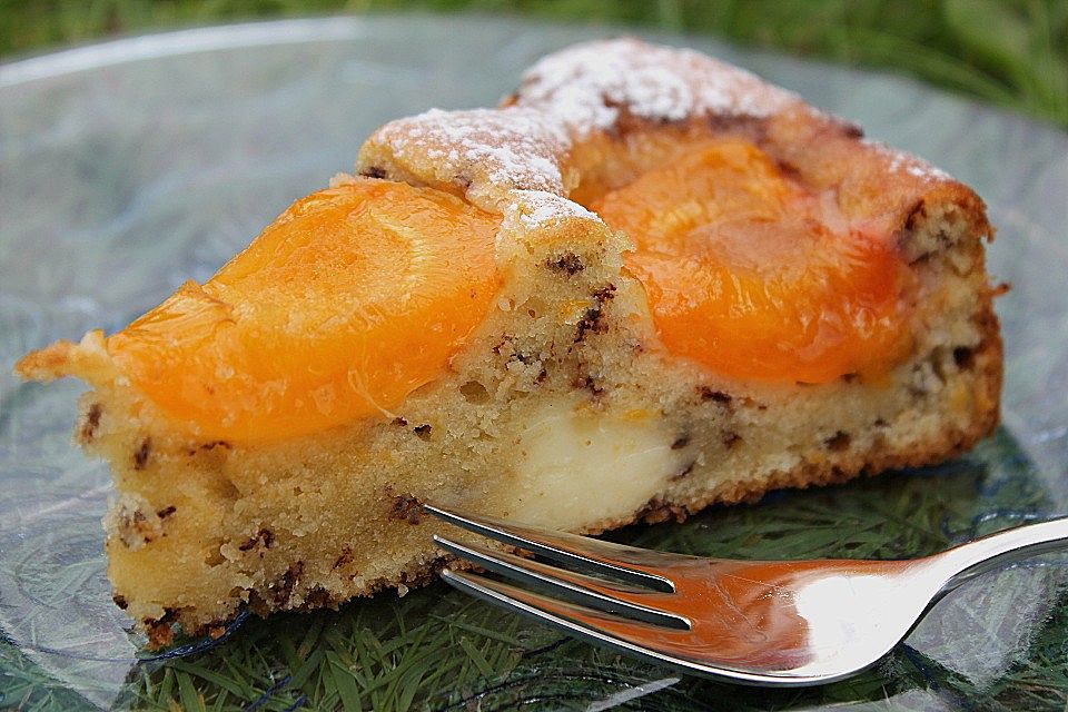 Ameisen-Marillenkuchen mit Puddingfüllung