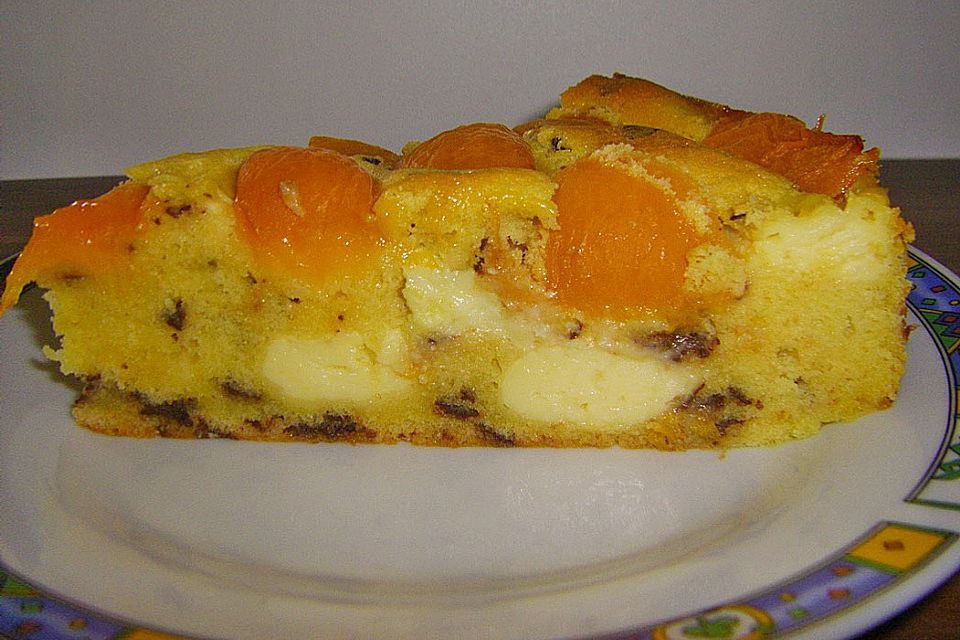 Ameisen-Marillenkuchen mit Puddingfüllung