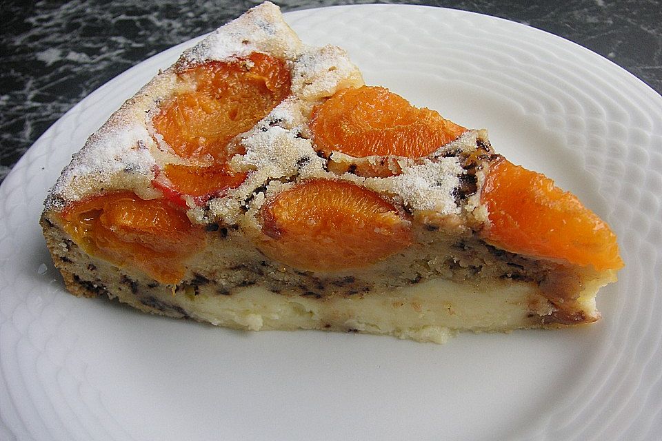 Ameisen-Marillenkuchen mit Puddingfüllung