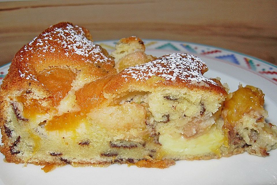 Ameisen-Marillenkuchen mit Puddingfüllung