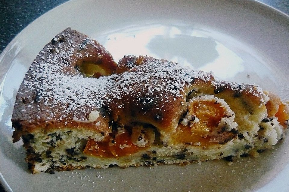 Ameisen-Marillenkuchen mit Puddingfüllung