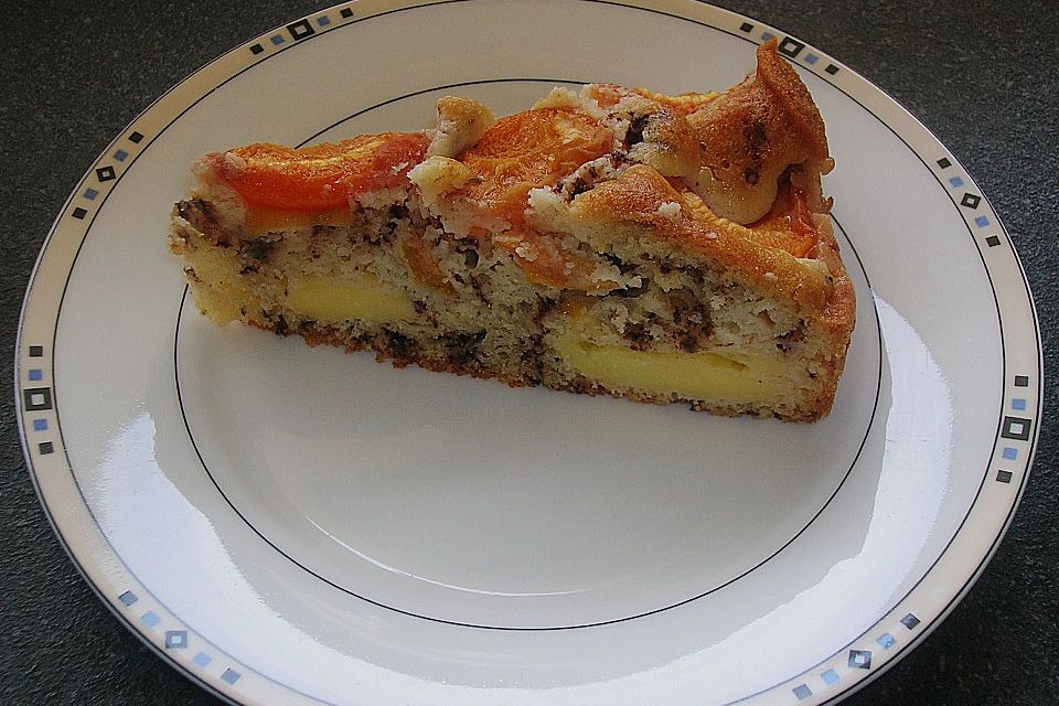 Ameisen-Marillenkuchen mit Puddingfüllung