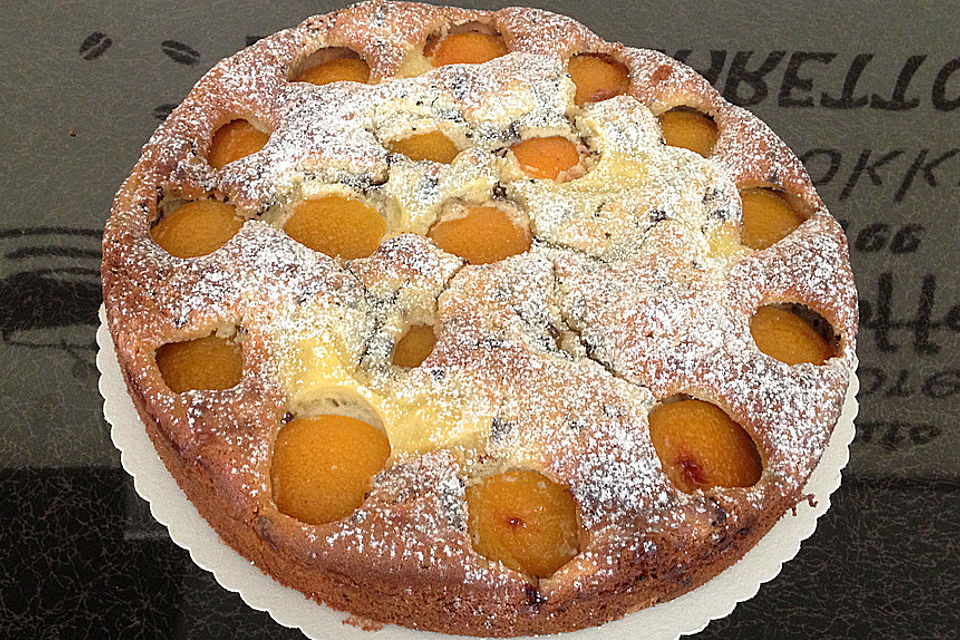 Ameisen-Marillenkuchen mit Puddingfüllung