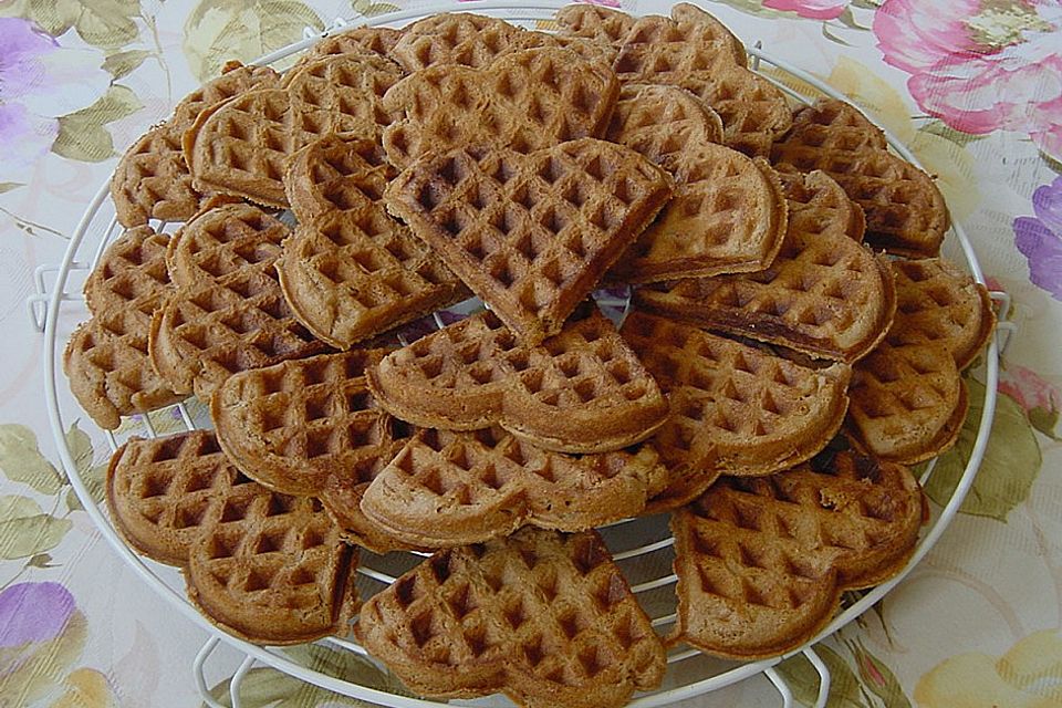 Schokoladen-Waffelkekse mit Schokofrosting