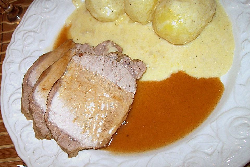 Schweinebraten in Sherry-Sauce