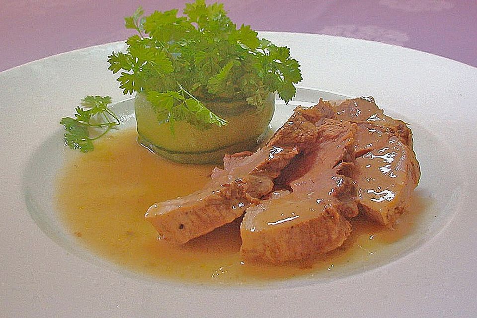 Schweinebraten in Sherry-Sauce