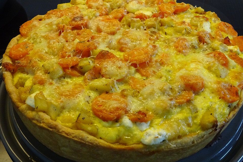 Möhren-Pastinaken-Quiche