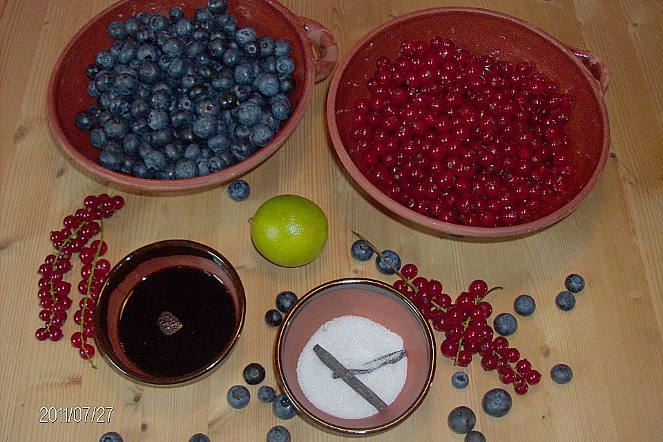 Blaubeer-Johannisbeer Fruchtaufstrich / Konfitüre