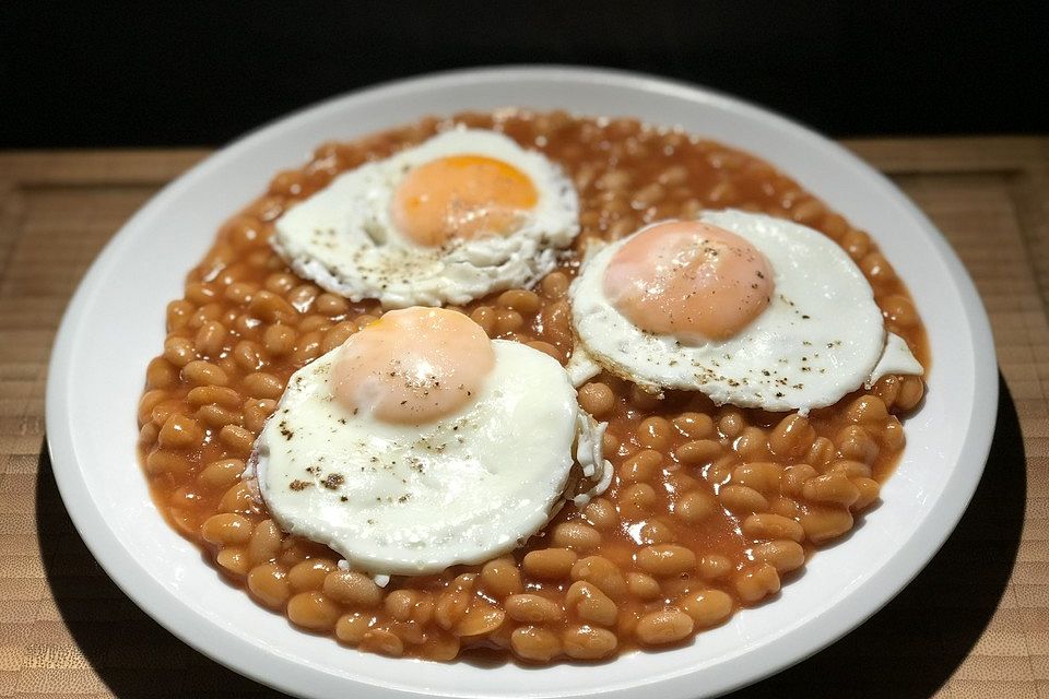 Baked Beans mit Spiegelei