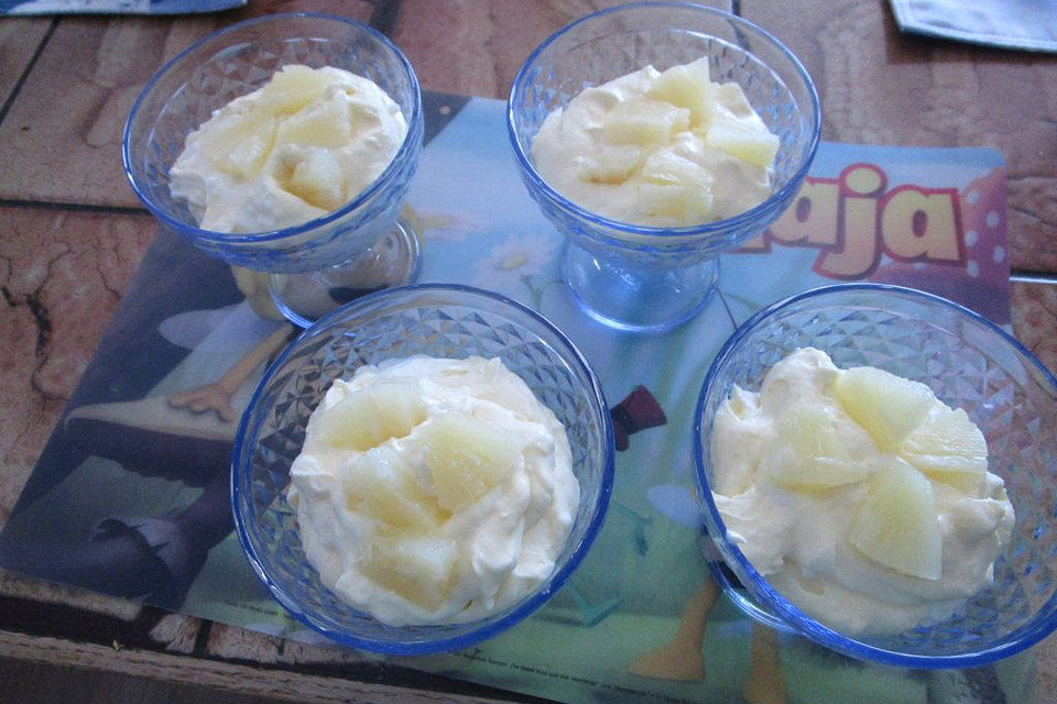 Ananas-Sahne Dessert