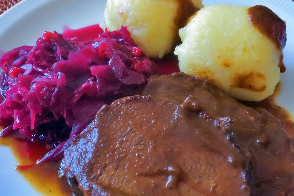 Rinderbraten mit Portweinsauce