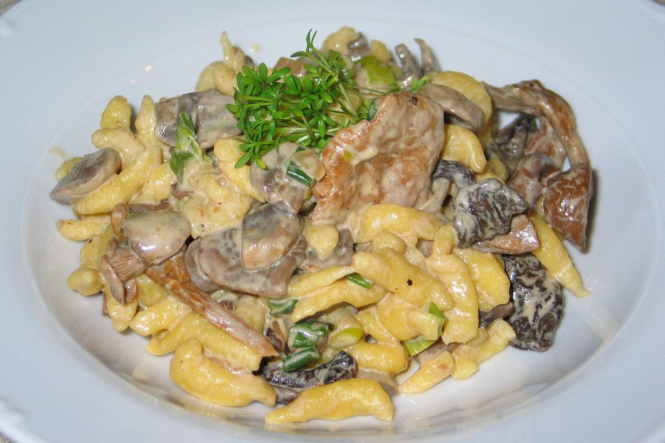 Pilzragout mit Spätzle