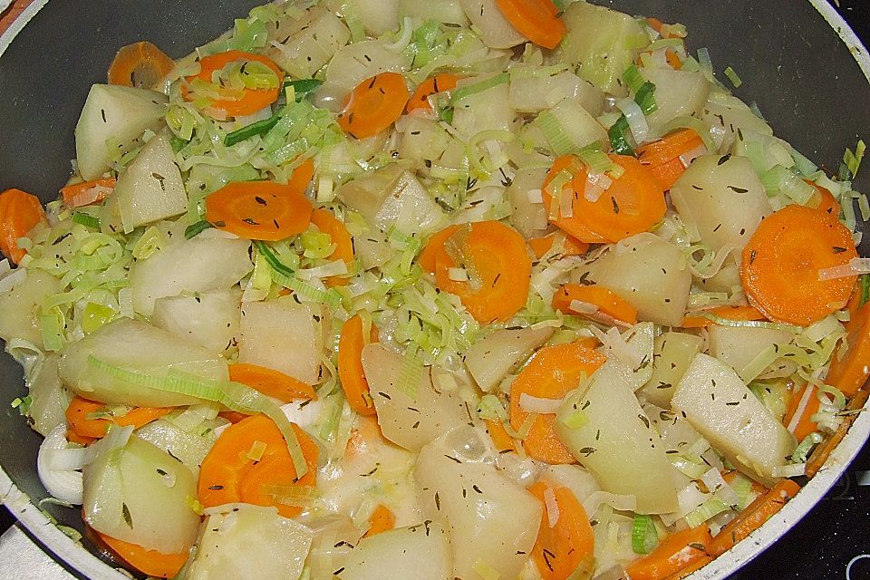 Cremige Kohlrabipfanne