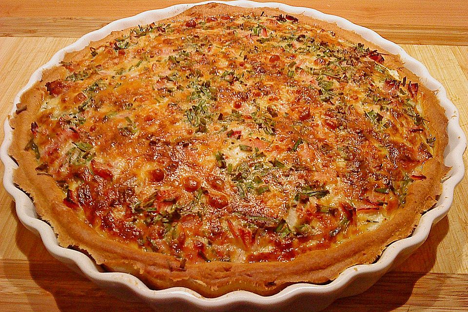 Kohlrabi-Quiche mit Schinken