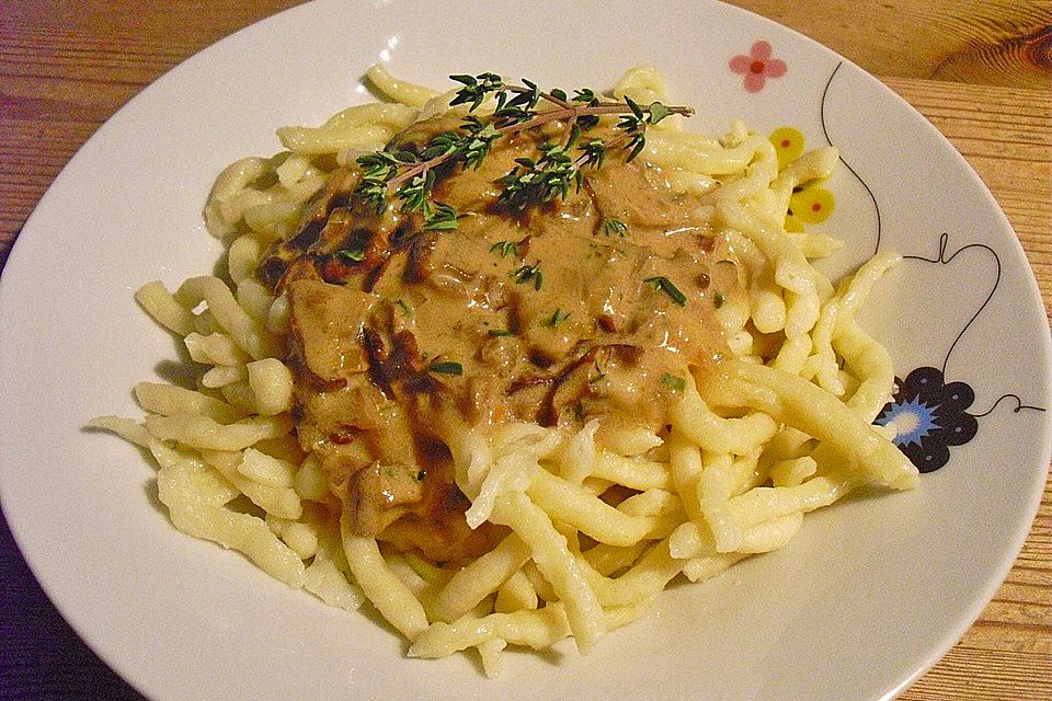 Pilz-Sahne Sauce