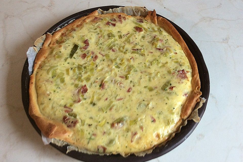 Lauchquiche vom Blech