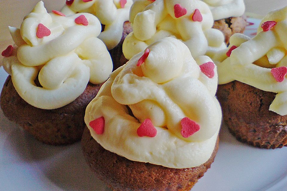 Schokoraspel-Cupcakes mit Zitronencreme