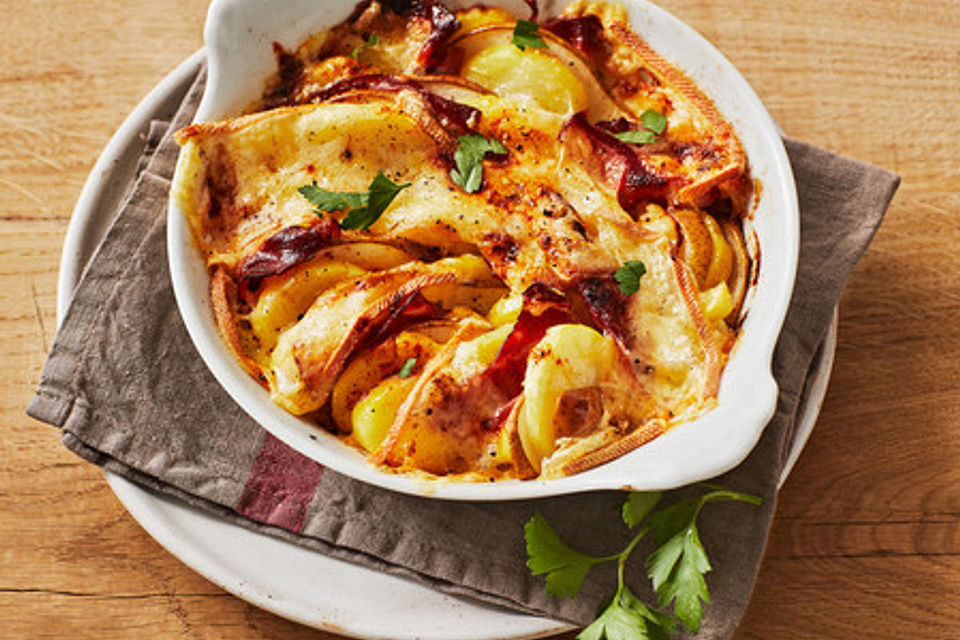 Birnen-Raclette Gratin