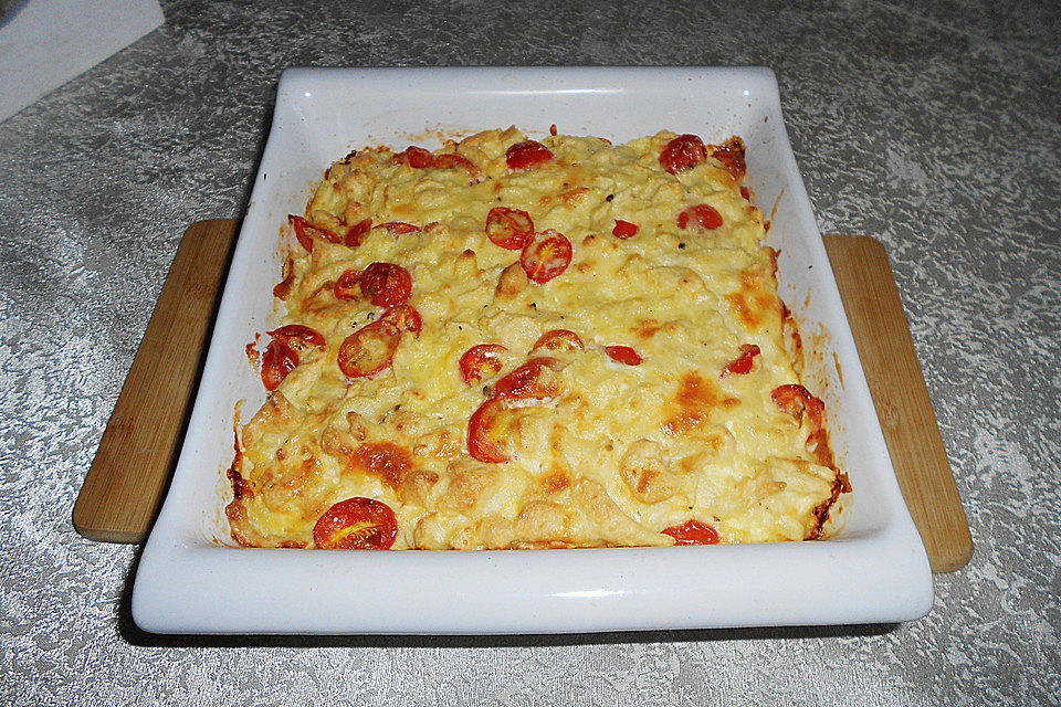 Spätzle-Frittata mit Bärlauch