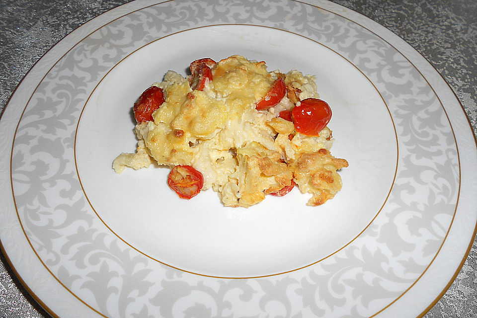 Spätzle-Frittata mit Bärlauch