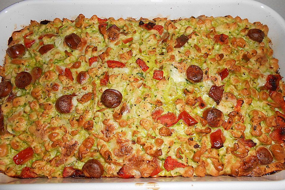 Spätzle-Frittata mit Bärlauch