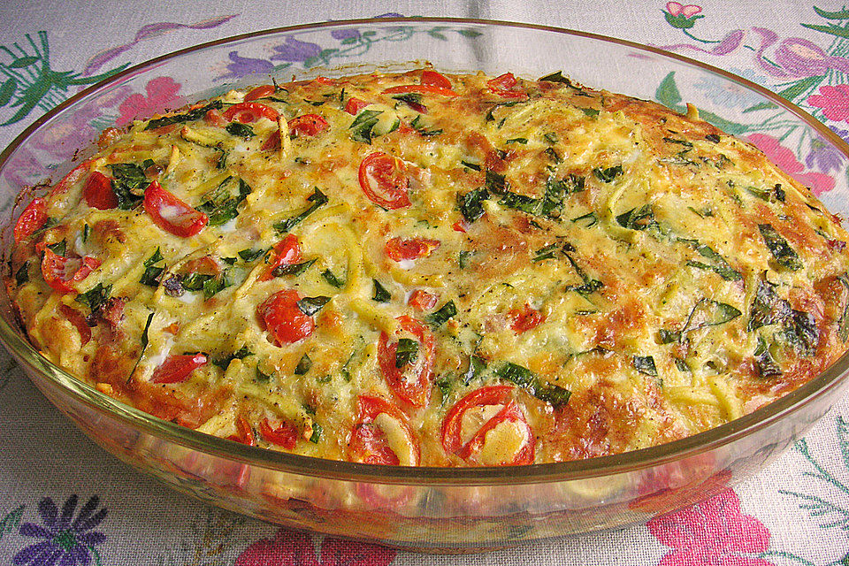 Spätzle-Frittata mit Bärlauch