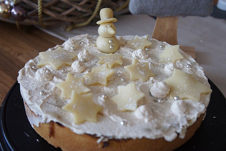 Zimt-Apfelkompott-Marzipan-Torte