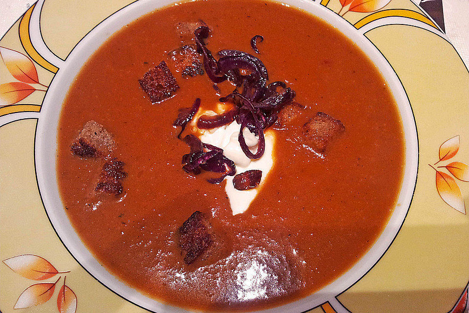 Rote Zwiebelsuppe