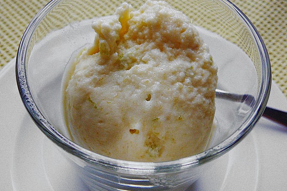 Mango-Weißwein Sorbet