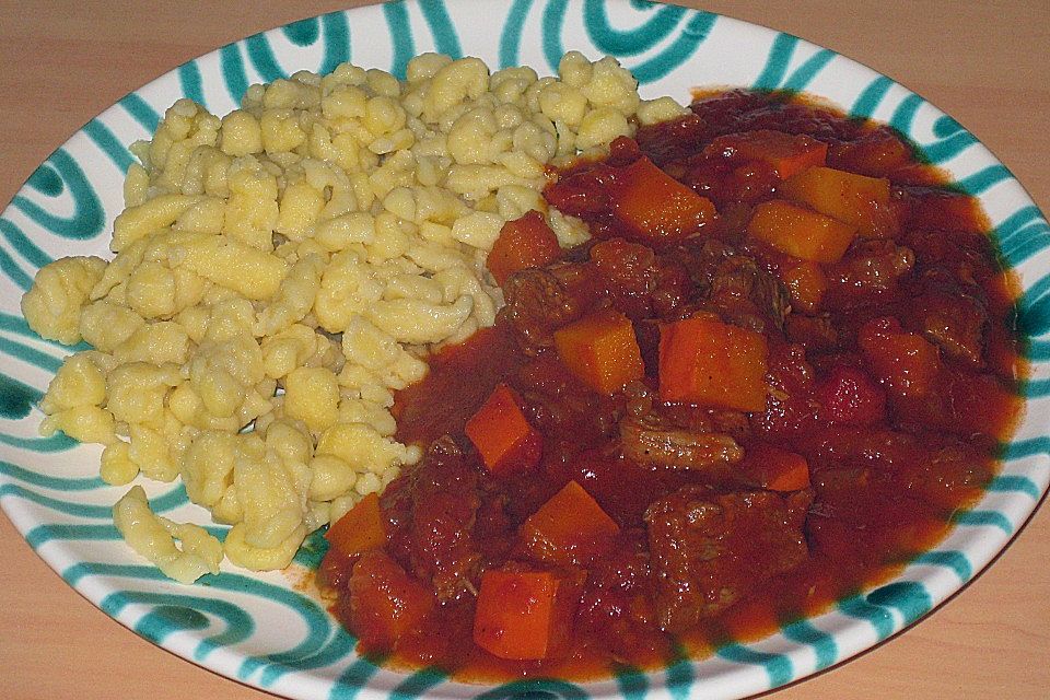 Rinderragout mit Kürbis