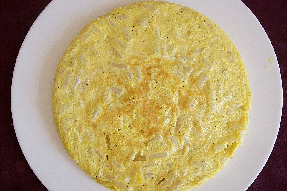 Omelette mit grünem Spargel