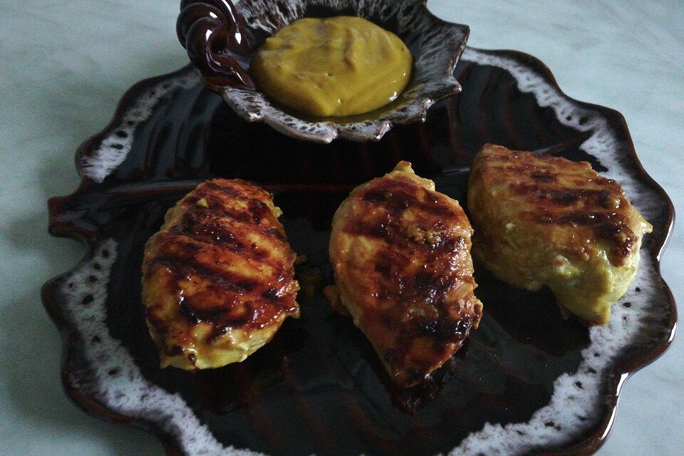 Gegrillte Hähnchenbrust in Orangenmarinade