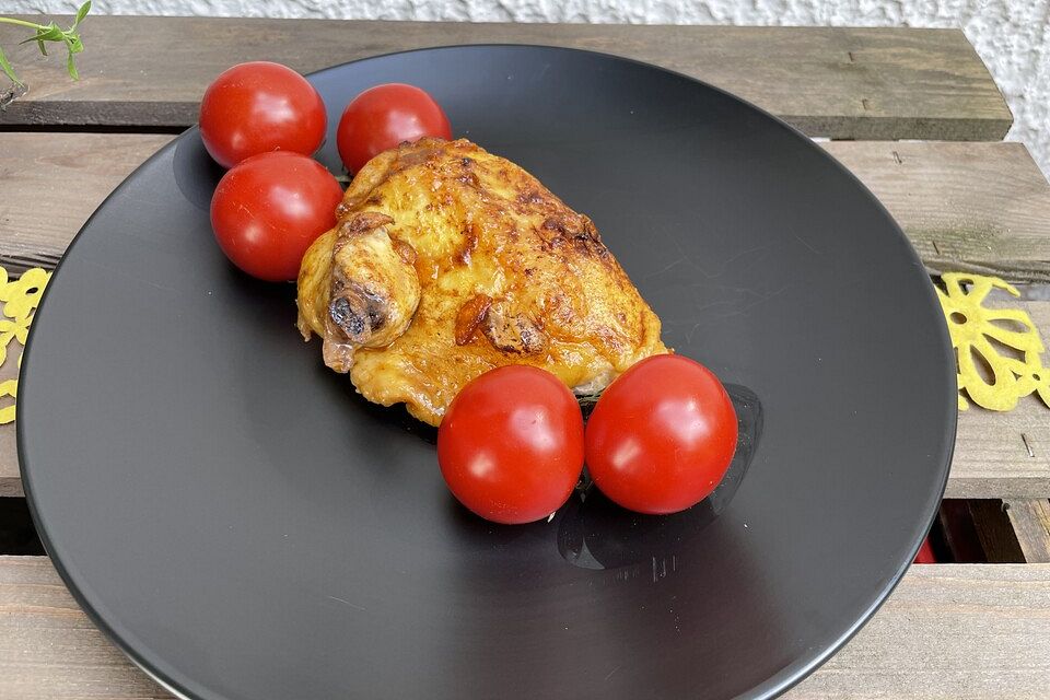 Gegrillte Hähnchenbrust in Orangenmarinade