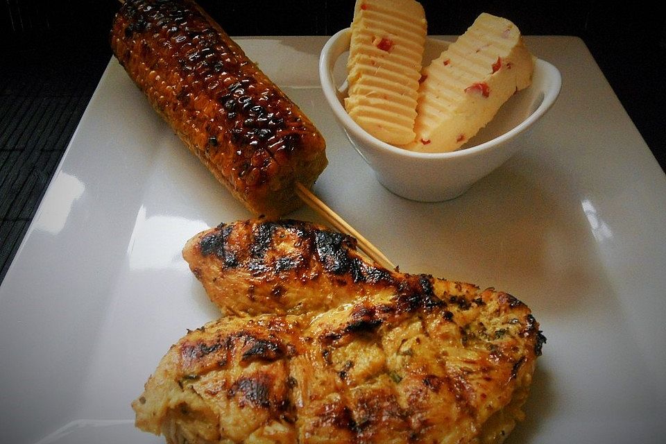 Gegrillte Hähnchenbrust in Orangenmarinade