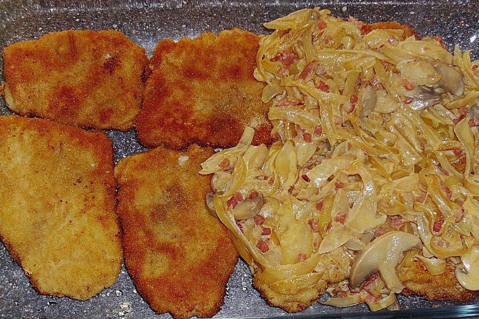 Überbackene Schnitzel