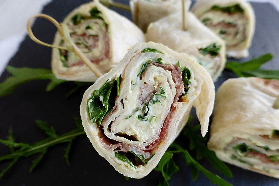 Rucola-Schinken-Wraps